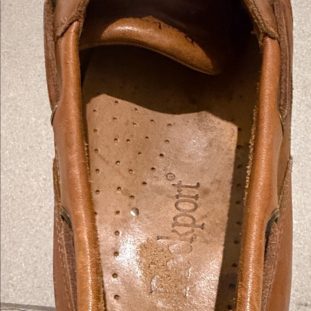 Rockport Men's Cognac Leather Dockside Boat Shoes - Picture 3 of 3